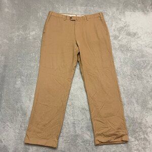 Valentini 100% Lana Wool Dress Pants Size 36 US In Solid Tan Made in Italy